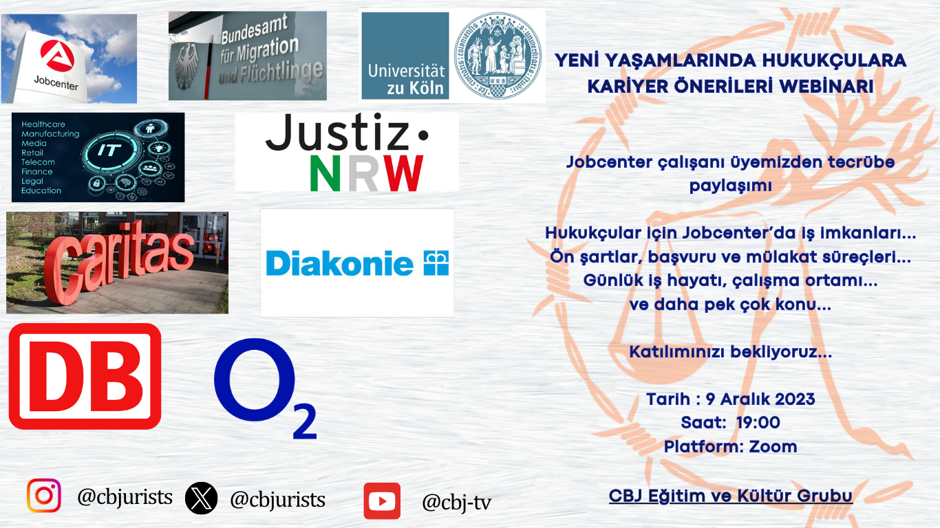YENİ YAŞAMINDA HUKUKÇULARA KARİYER ÖNERİLERİ WEBİNARI