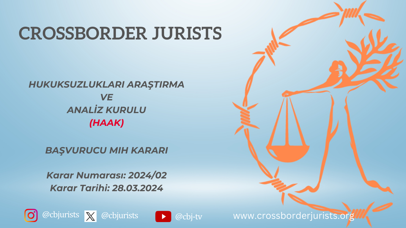 HAAK BAŞVURUCU (MIH) KARARI