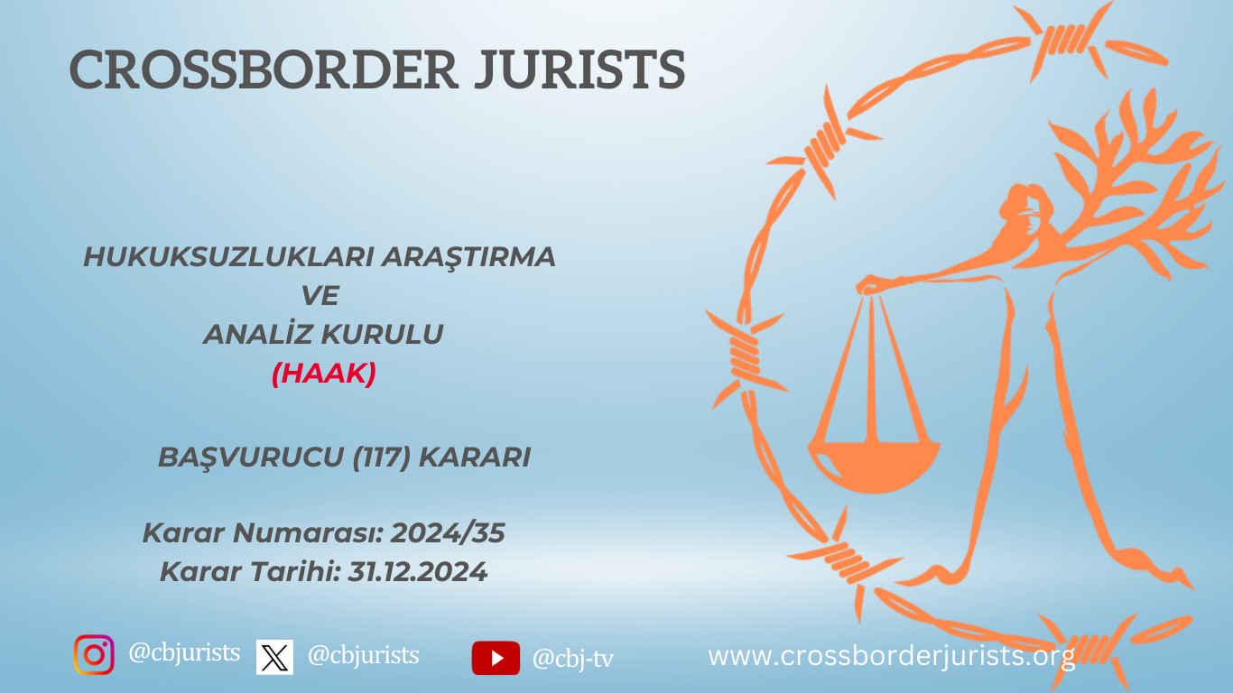 HAAK BAŞVURUCU (116) KARARI
