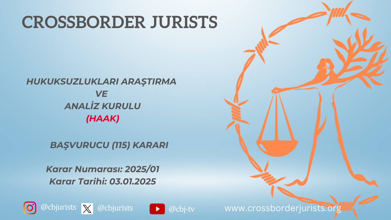HAAK BAŞVURUCU (115) KARARI